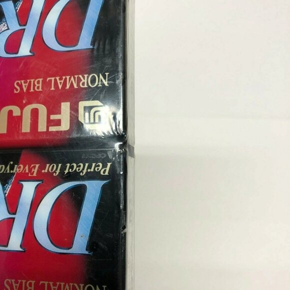 Fuji DR-I Audio Blank Cassettes Lot of 2 Blank Tape 60 min Extra Slim Case New - Picture 3 of 4